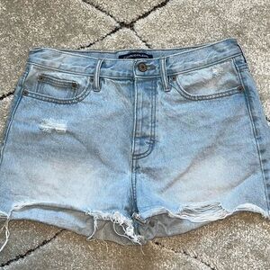 High waisted jean shorts
